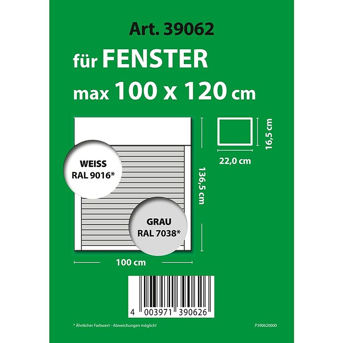 Schellenberg Rollladen-Komplett-Set MINI (Aufsatz, 100 x 120 cm) | BAUHAUS