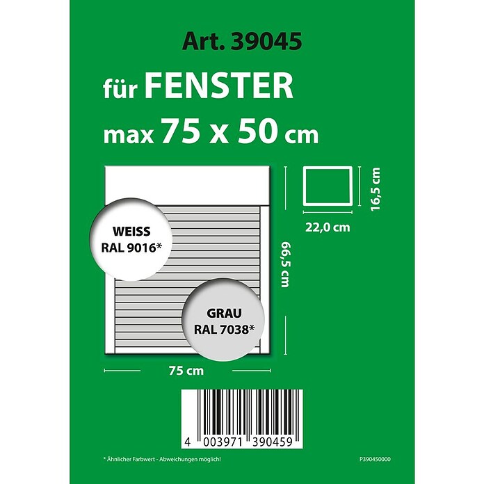 Schellenberg Rollladen-Komplett-Set MINI (Aufsatz, 75 x 50 cm) | BAUHAUS