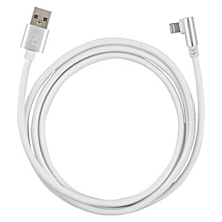 BAUHAUS USB-kabel Hoek (Wit, 1 m, USB A-stekker, Lightning-stekker)
