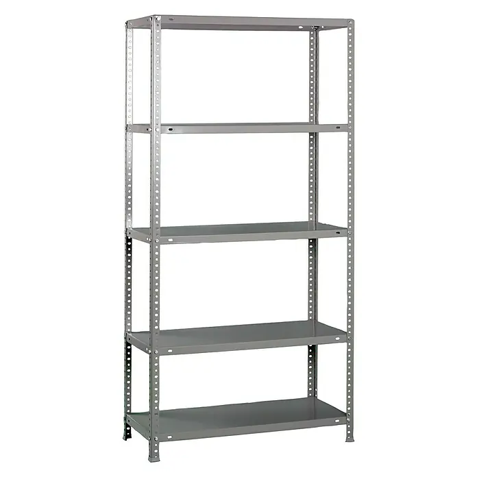 Simonrack Simonclassic Estantería metálica Advantage - Al x An x Pr: 180 x 90 x 40 cm, Capacidad de carga por balda: 75 kg, Número de baldas: 5 ud., Atornillado, Gris - Estantería metálica gris con cinco estantes. La estantería es robusta y ofrece un amplio espacio de almacenamiento.