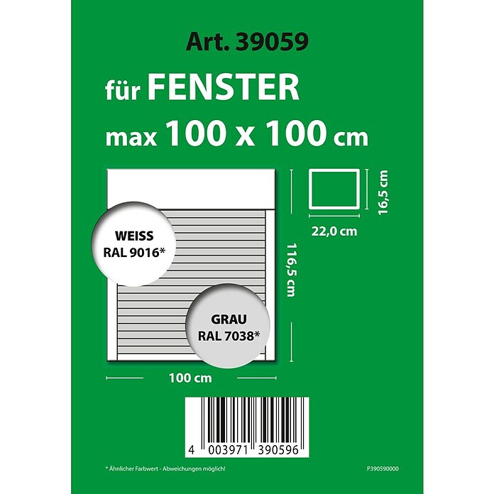 Schellenberg Rollladen-Komplett-Set MINI (Aufsatz, 100 x 100 cm) | BAUHAUS