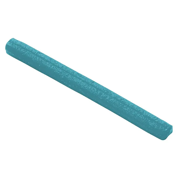 Gardena Cleansystem Seifenstäbchen - Passend für: Gardena Cleansystem Handbürsten, 10 Stk. - Nahaufnahme eines türkisfarbenen Schmelzklebestifts. Ideal für Bastelarbeiten und Reparaturen, bietet er eine starke und dauerhafte Verbindung.
