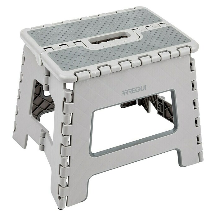 Arregui Taburete plegable (L x An x Al: 22 x 29 x 27 cm, Carga soportada: 150 kg, Plástico, Gris claro) | BAUHAUS
