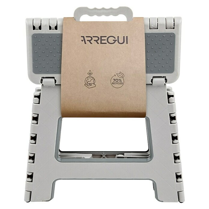 Arregui Taburete plegable (L x An x Al: 22 x 29 x 27 cm, Carga soportada: 150 kg, Plástico, Gris claro) | BAUHAUS
