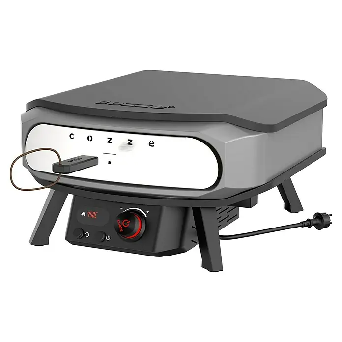 Cozze Pizzaofen Elektro Premium 17" - Grillfläche (B x T): 42,5 x 42,5 cm, 2,2 kW - Cozze Pizzaofen mit Temperaturregler, ideal für köstliche Pizza im Freien. Kompaktes Design und einfache Bedienung.