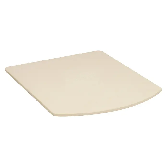 Cozze Pizzastein - L x B: 42,5 x 42,5 cm, Passend für: Cozze Pizzaofen 17" Classic - Nahaufnahme eines quadratischen Pizzasteins mit abgerundeten Ecken, ideal zum Backen knuspriger Pizzen. Hervorragend für den Heimgebrauch!