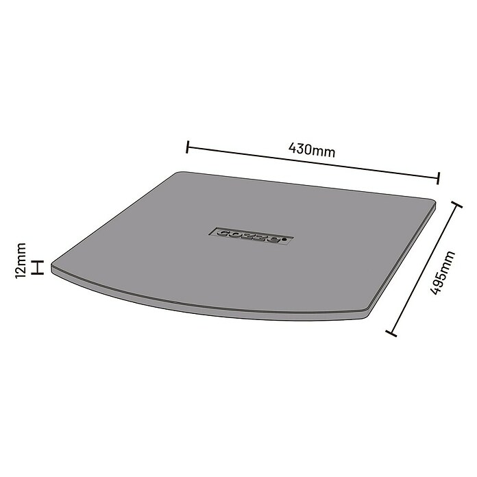 Cozze Pizzastein (L x B: 42,5 x 42,5 cm, Passend für: Cozze Pizzaofen 17