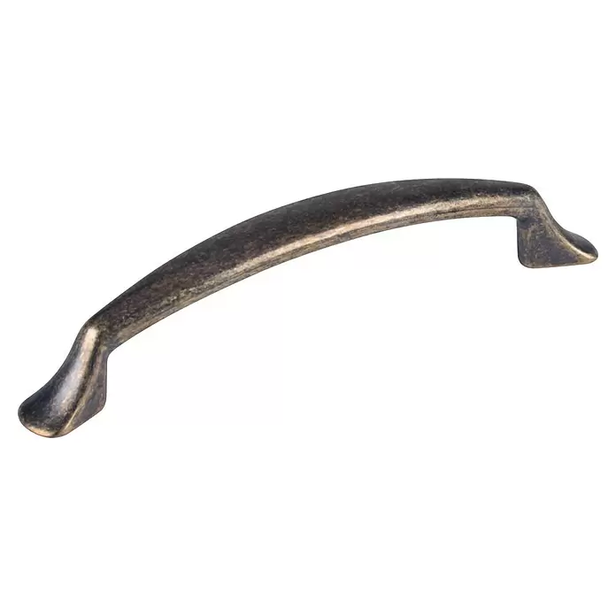 Walteco Möbelgriff Setra - Lochabstand: 96 mm, Sonstige, Brüniert - Gebogener Schrankgriff aus antikem Messing mit dunkler Metalloberfläche.