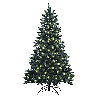 Xenotec Künstlicher Weihnachtsbaum (Höhe: 180 cm, Grün, LED-Beleuchtung)