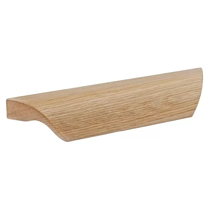 Walteco Möbelgriff Grena - Lochabstand: 96 mm, Holz, Holz-Optik - Heller Holzgriff für Möbel mit glattem, ergonomisch geschwungenem Profil.