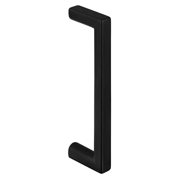 Walteco Möbelgriff Prisma - Lochabstand: 96 mm, Aluminium, Schwarz matt - Schwarzer, C-förmiger Möbelgriff mit matter Oberfläche.