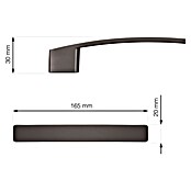 Walteco Meubelgreep Anzio (Gatafstand: 128 mm, Aluminium, Antraciet) | BAUHAUS