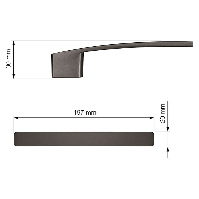 Walteco Ručka za namještaj  (Razmak provrta: 160 mm, Aluminij) | BAUHAUS