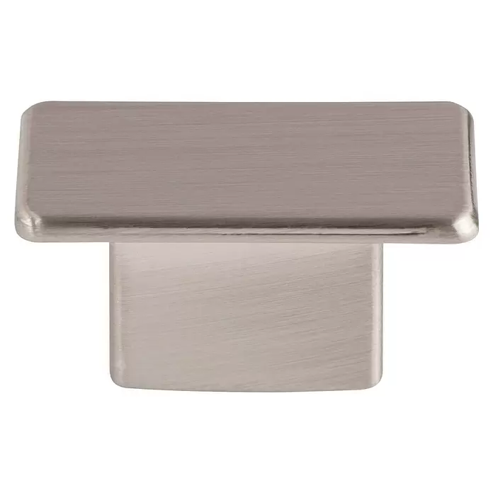 Walteco Möbelknopf Wollis - L x B x H: 30 x 15 x 16 mm, Sonstige, Edelstahl-Optik - Rechteckiger Möbelgriff aus gebürstetem Metall.