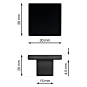Walteco Ručkica za namještaj Arca  (D x Š x V: 30 x 30 x 20 mm, Plastika) | BAUHAUS