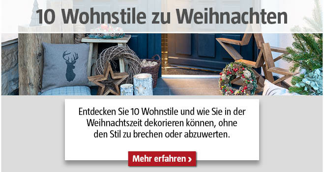 10 Wohnstile zu Weihnachten