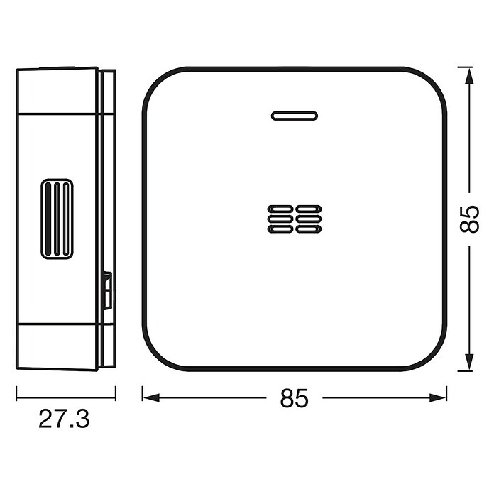 Ledvance Smart+ WiFi Kohlenmonoxidmelder (L x B x H: 8,5 x 2,73 x 8,5 cm, Batterielaufzeit: 5 Jahre) | BAUHAUS