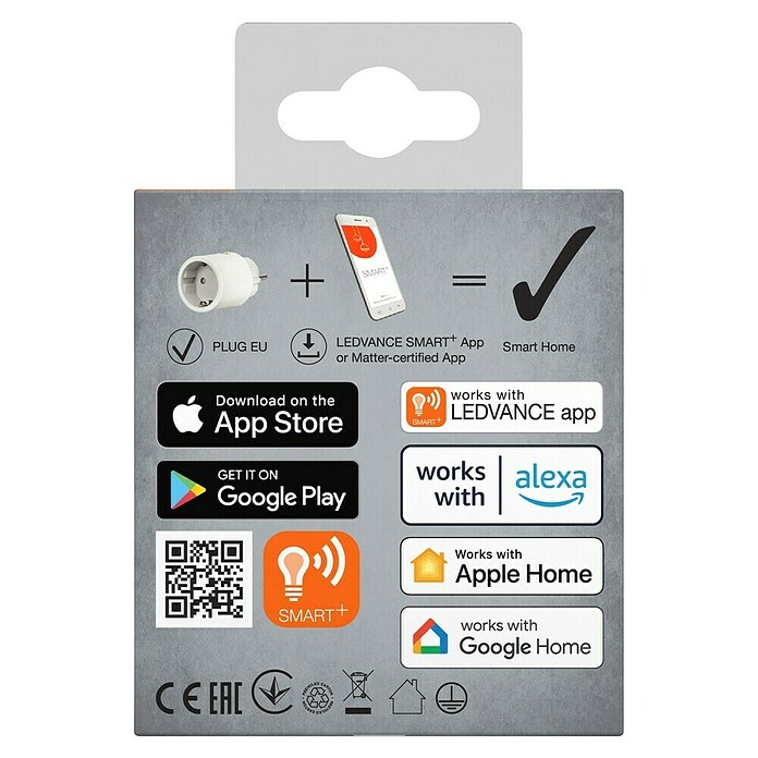 Ledvance Smart+ Smart-Steckdose matter (Innen, IP20, Weiß, 10 A, 1 Stk.) | BAUHAUS