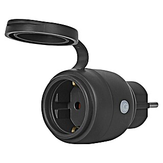 Ledvance Smart+ WiFi Smart-Steckdose mit Deckel (Außen, IP44, Schwarz, 16 A, 1 Stk.)