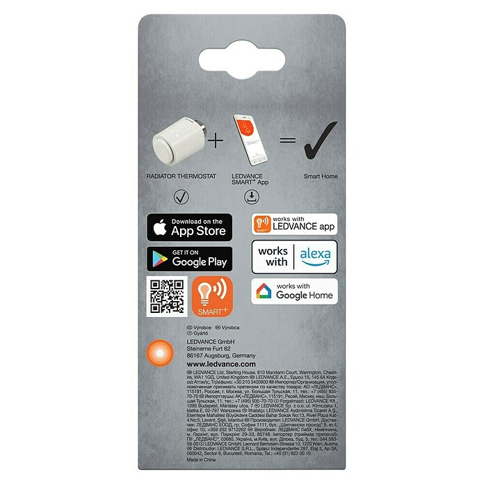 Ledvance Smart+ WiFi Heizkörper-Thermostat 1 Stück (M30 x 1,5 mm, 1 Stk.) | BAUHAUS