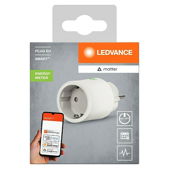 Ledvance Smart+ Smart-Steckdose matter (Innen, IP20, Weiß, 10 A, 1 Stk.) | BAUHAUS