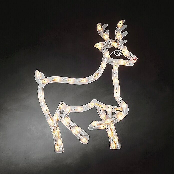 Konstsmide LED-Weihnachtsleuchte Rentier (Innen, 50-flammig, B x H: 40 x 50 cm, Warmweiß)