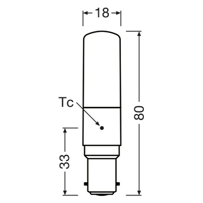 Ledvance LED-Lampe T Slim (B15d, Nicht Dimmbar, Warmweiß, 806 lm, 6,5 W) | BAUHAUS