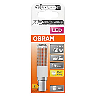 Ledvance LED-Lampe T Slim (B15d, Nicht Dimmbar, Warmweiß, 806 lm, 6,5 W)