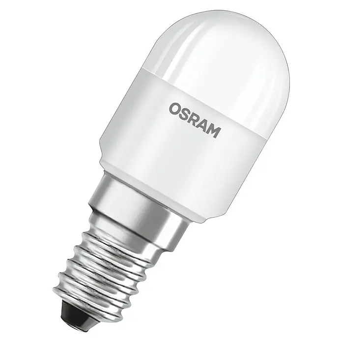 Ledvance LED-Lampe Special T - E14, 2,3 W, 200 lm - Nahaufnahme einer OSRAM LED-Lampe mit einem E14 Sockel, bekannt für ihre Energieeffizienz und lange Lebensdauer. Ideal für den Einsatz in verschiedenen Leuchten.