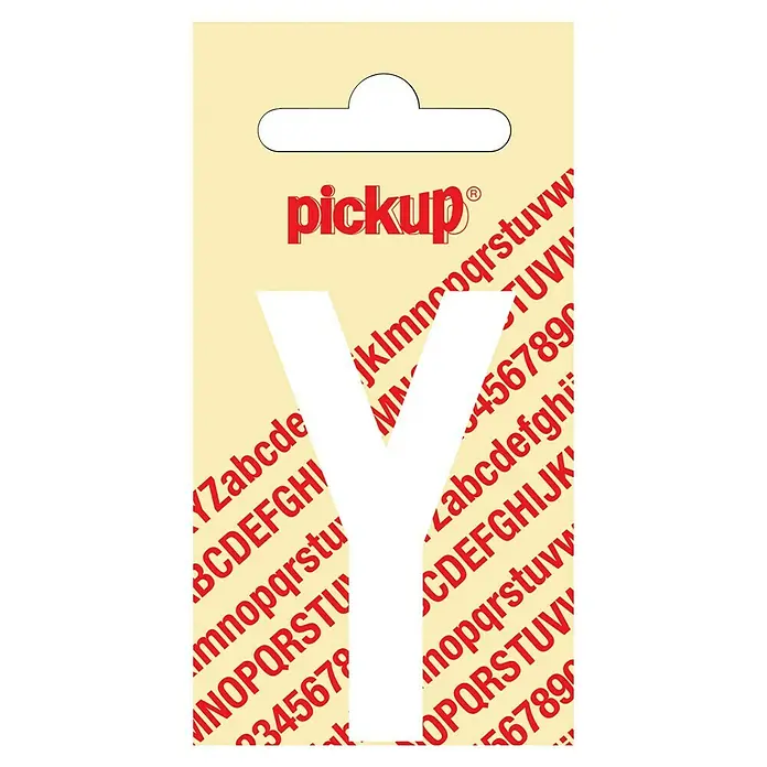 Pickup Aufkleber - Motiv: Y, Weiß, Höhe: 60 mm - Aufkleberbogen mit dem Buchstaben Y von Pickup, ideal zum Beschriften und Dekorieren.