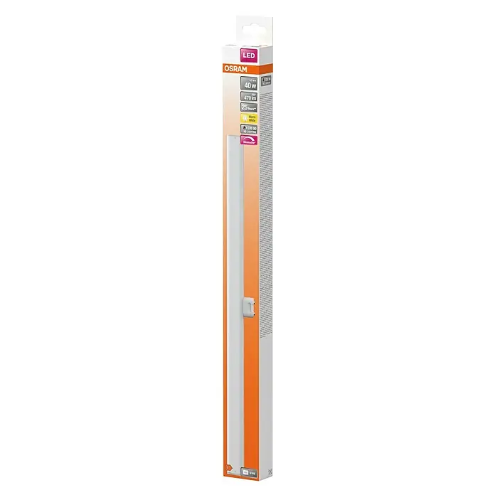 Ledvance LED-Röhre Ledinestra S14D - Länge: 50 cm, Warmweiß, 4,7 W, 470 lm, S14d - Produktverpackung einer Osram LED Röhre mit 40W, 470 Lumen und einer Lebensdauer von 25 Jahren, dimmbar und warmweiß für eine optimale Beleuchtung.
