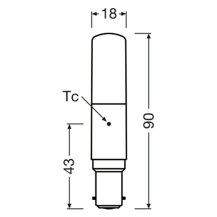 Ledvance LED žarulja T Slim  (B15d, Topla bijela, 1.055 lm, 8 W) | BAUHAUS