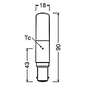 Ledvance LED žarulja T Slim  (B15d, Topla bijela, 1.055 lm, 8 W) | BAUHAUS