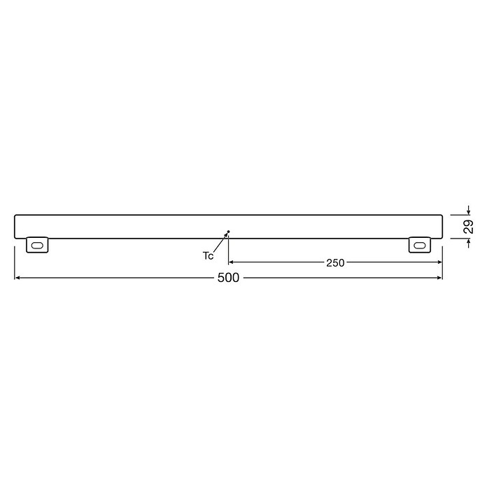 Ledvance Led-buis Ledinestra S14S (Lengte: 50 cm, Warm wit, 4,7 W, 470 lm, S14s) | BAUHAUS