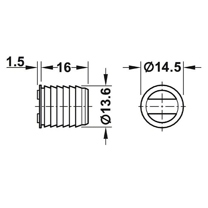 Häfele Magneetsluiting (Hechtsterkte: 3,5 kg, Ø x l: 13,6 x 17,5 mm, Wit)