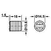 Häfele Magnetska brava (Jačina lijepljenja: 3,5 kg, Ø x D: 13,6 x 17,5 mm, Bijelo)