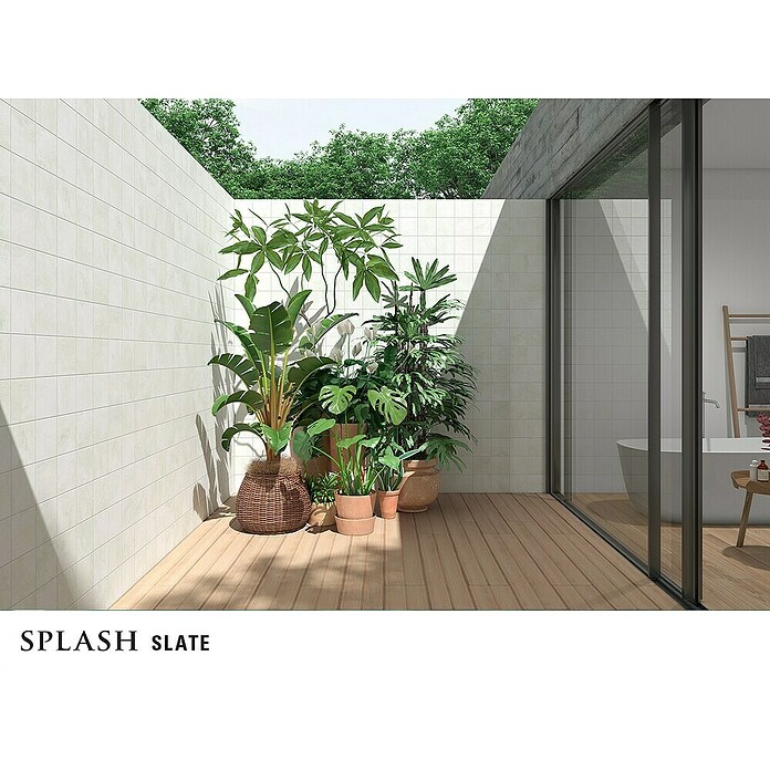 Decocer by Cinca Feinsteinzeugfliese Splash (15 x 15 cm, Weiß, Matt) | BAUHAUS