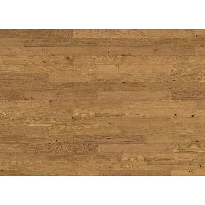 Living by Haro Parkett - Toscana Eiche, Landhausdiele, 1.000 x 120 x 11 mm - Helles Eichenparkett mit natürlichen Maserungen und Astlöchern, ideal für ein warmes und einladendes Ambiente im Raum.