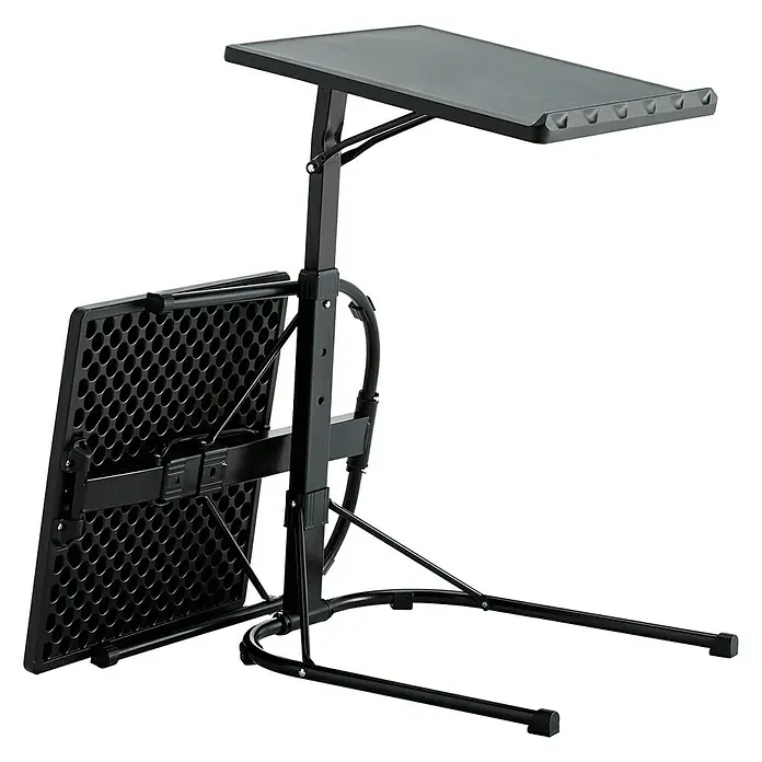 Mesa plegable Multitable - L x An x Al: 43 x 49 x 73 cm, Negro - Mesa portátil negra para portátil con altura ajustable, diseño plegable para fácil almacenamiento y transporte. Ideal para espacios pequeños.
