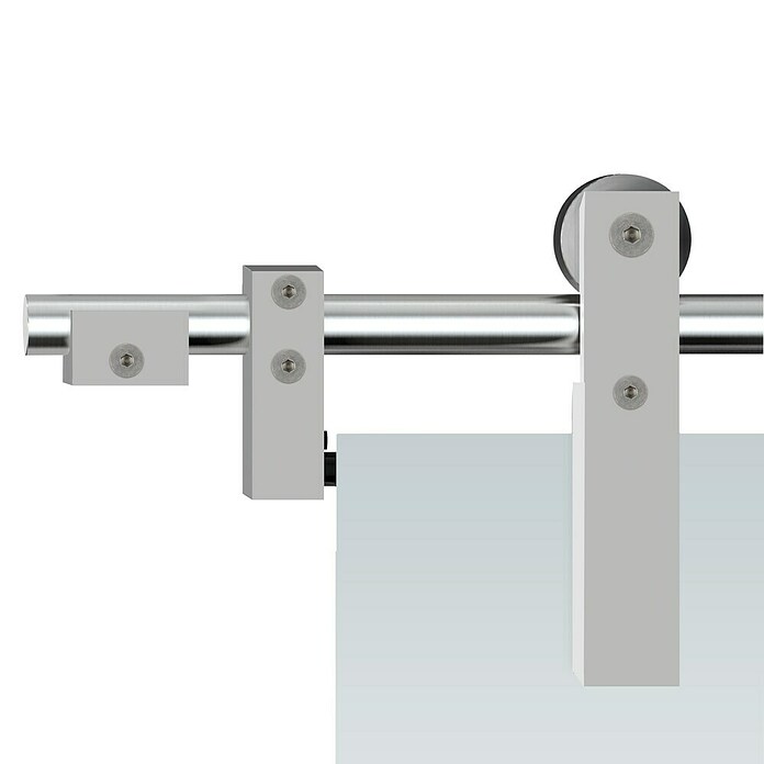 Diamond Doors Glasschiebetür-Beschlag Tender Pure (Edelstahloptik, Art Beschlag: Offen, 200 cm)