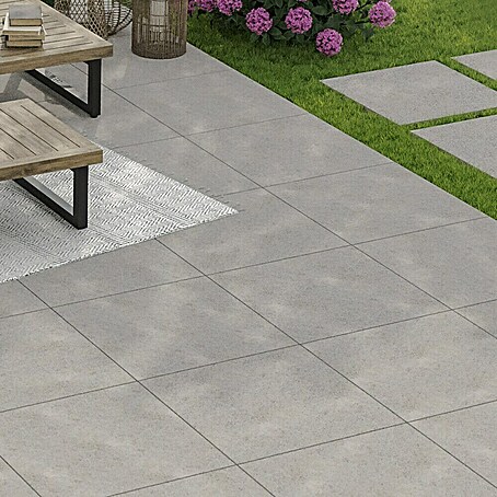 Terrassenfliese Garden Family Lightgrey (60 x 60 x 2 cm, Hellgrau, Matt)