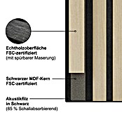 Sonido Akustikpaneel Elements (Black Oak, L x B x S: 1 200 x 560 x 18 mm) | BAUHAUS
