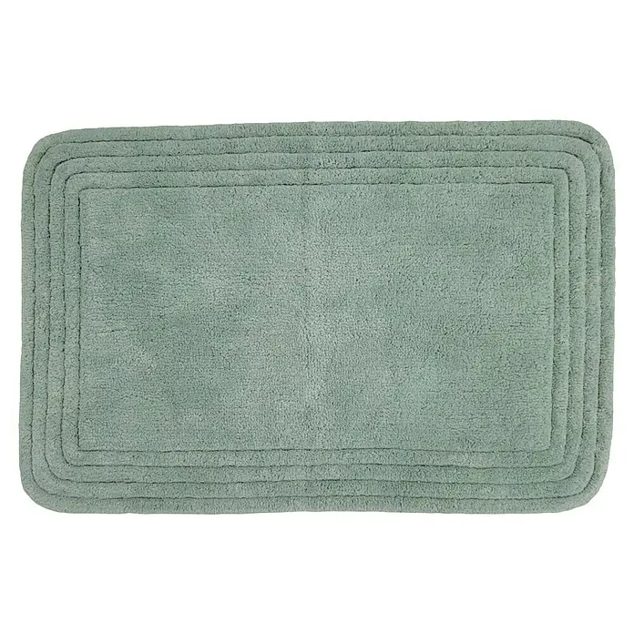 MSV Badkamerkleed/badmat tapijtje voor op de vloer - groen - 40 x 60 cm