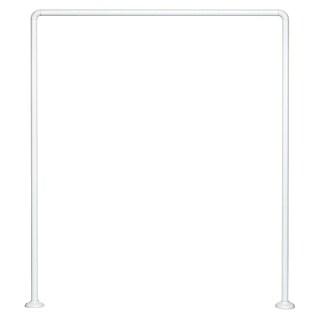 Diaqua Douchegordijnstang Basic (Lengte telescoopstang: 90 cm, Breedte: 80 cm, Diameter: 22 cm, Wit)