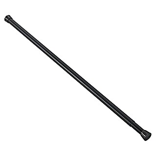 Diaqua Douchegordijnstang Basic (75 cm - 130 cm, Diameter: 21 mm, Zwart)