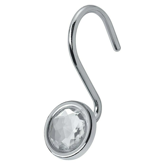Diaqua Douchegordijnringen Crystal (12 st., Chroom) | BAUHAUS