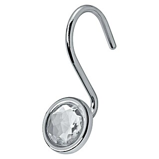 Diaqua Douchegordijnringen Crystal (12 st., Chroom)