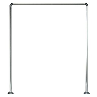 Diaqua Douchegordijnstang Basic (Lengte telescoopstang: 90 cm, Breedte: 80 cm, Diameter: 22 cm, Chroom)