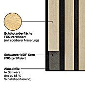 Sonido Akustikpaneel Elements (New Oak Light, L x B x S: 2 440 x 560 x 18 mm) | BAUHAUS