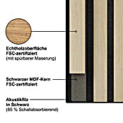 Sonido Akustikpaneel Elements (Oiled Oak, L x B x S: 1 200 x 560 x 18 mm) | BAUHAUS